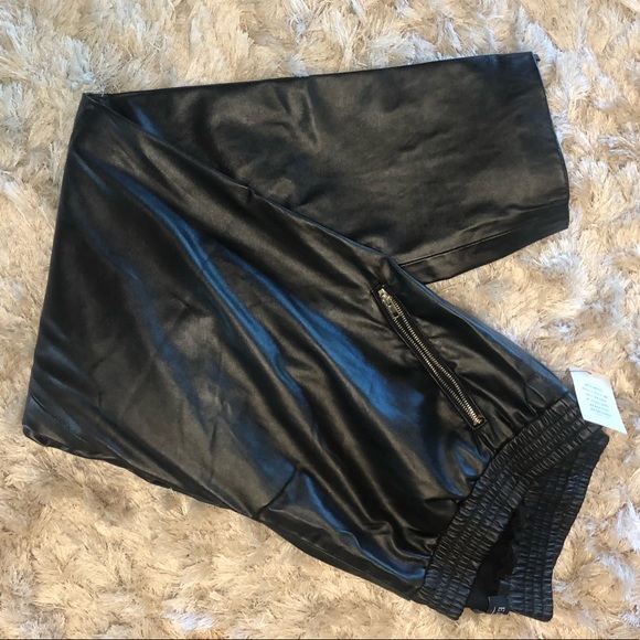 Eloquii Pants - Faux leather joggers Eloquii Pants - Faux leather joggers
